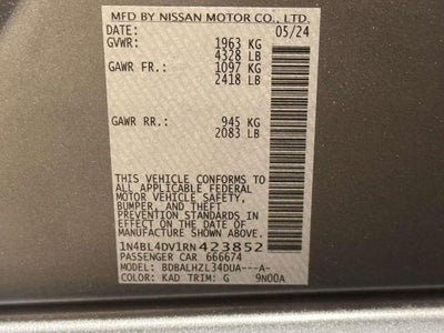 2024 Nissan Altima 2.5 SV