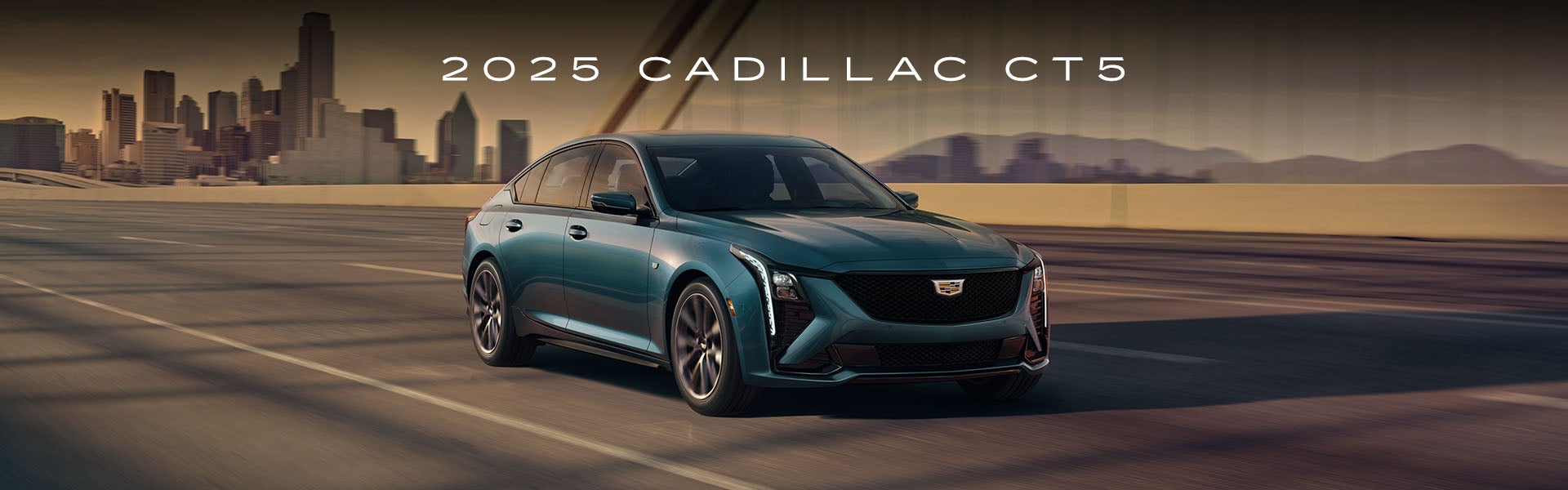 Teal Cadillac CT5 pictured