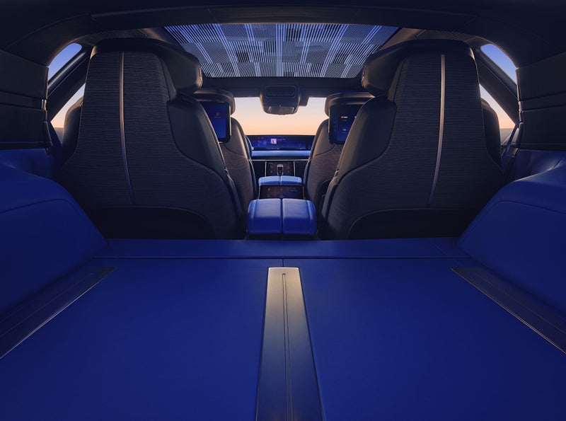 2024 Cadillac CELESTIQ inside back of car looking forward